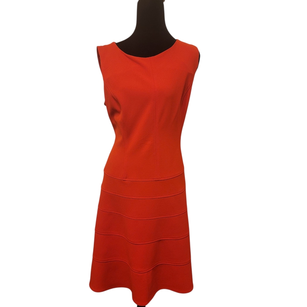 Tommy Hilfiger Elegant Orange Sleeveless Dress